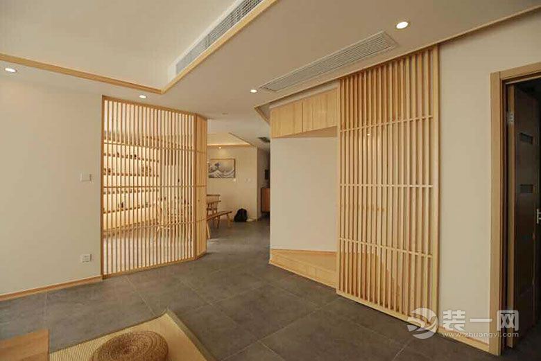 80㎡一居室单身公寓日式风格装修效果图客厅