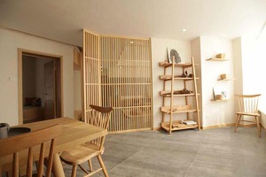 80㎡一居室单身公寓日式风格装修效果图餐厅