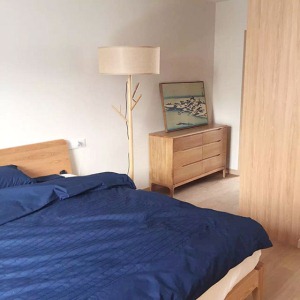 80㎡一居室单身公寓日式风格装修效果图卧室