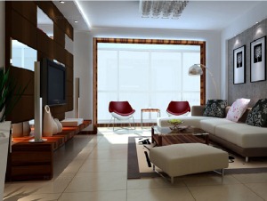 蘇州蘇悅灣78平小戶型現代簡約風格裝修簡約客廳1