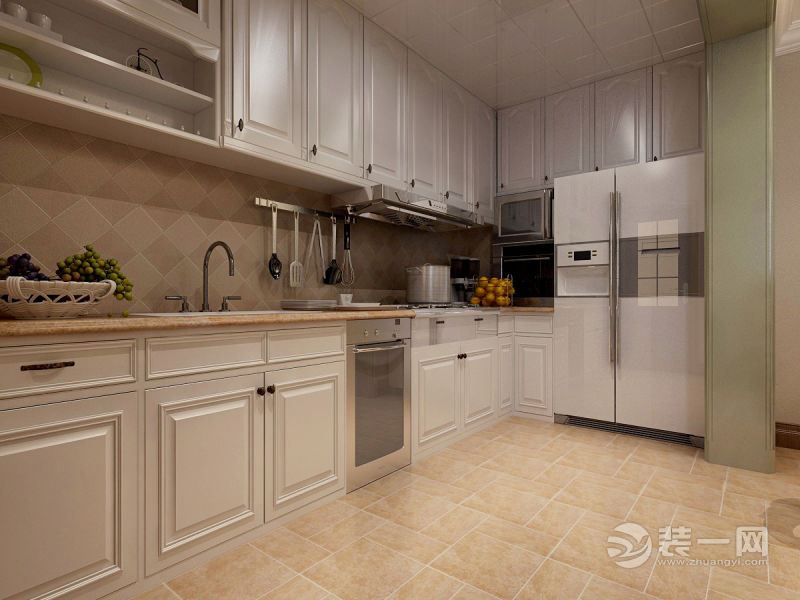 御景新世界三居室美式风格装修效果图厨房