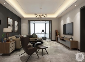 采用纯原木打造的家居内更凸显了现代简约风格的完美，以灰色作为主体色，营造出一个优雅舒缓的空间环境，大