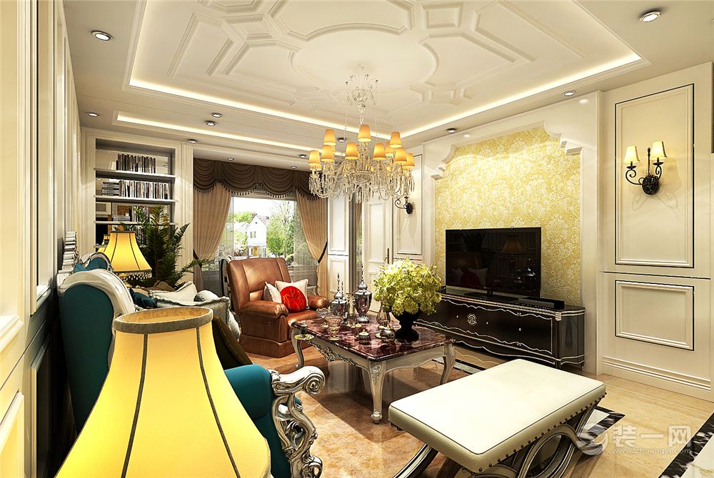 哈尔滨星光耀113平米两居室欧式风格客厅