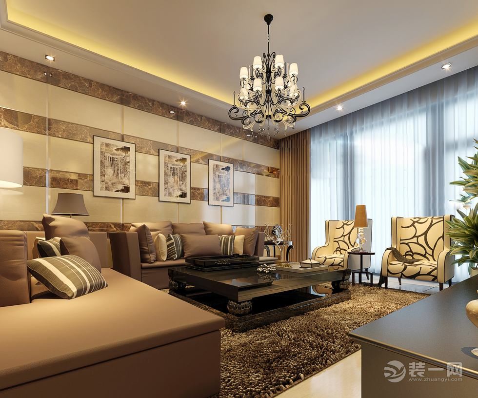 哈尔滨哈南新区93平米两居室现代风格客厅