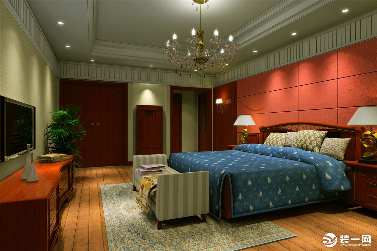 卧室【宁波东易日盛装饰】东方明珠 248平方米 西班牙风格装修效果图