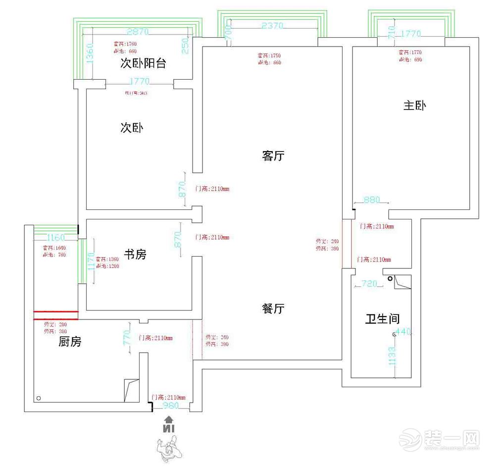 清徐金河灣115平米原始尺寸圖