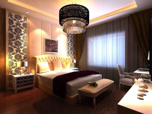 汇丰国际141㎡三室两厅新中式风格-卧室
