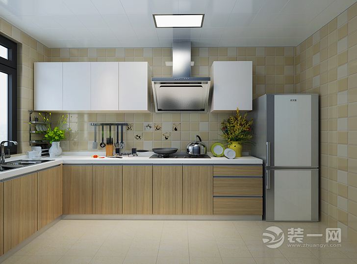 郑州融创金林金水府121平三居室现代简约风格装修厨房