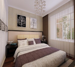 青岛金色环海现代简约风格三居90平 卧室 卧室衣柜