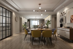 海信半山兰亭116㎡三室两厅现代简约风格餐厅
