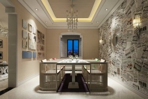 广州凤凰城125平米三居室简欧风格餐厅