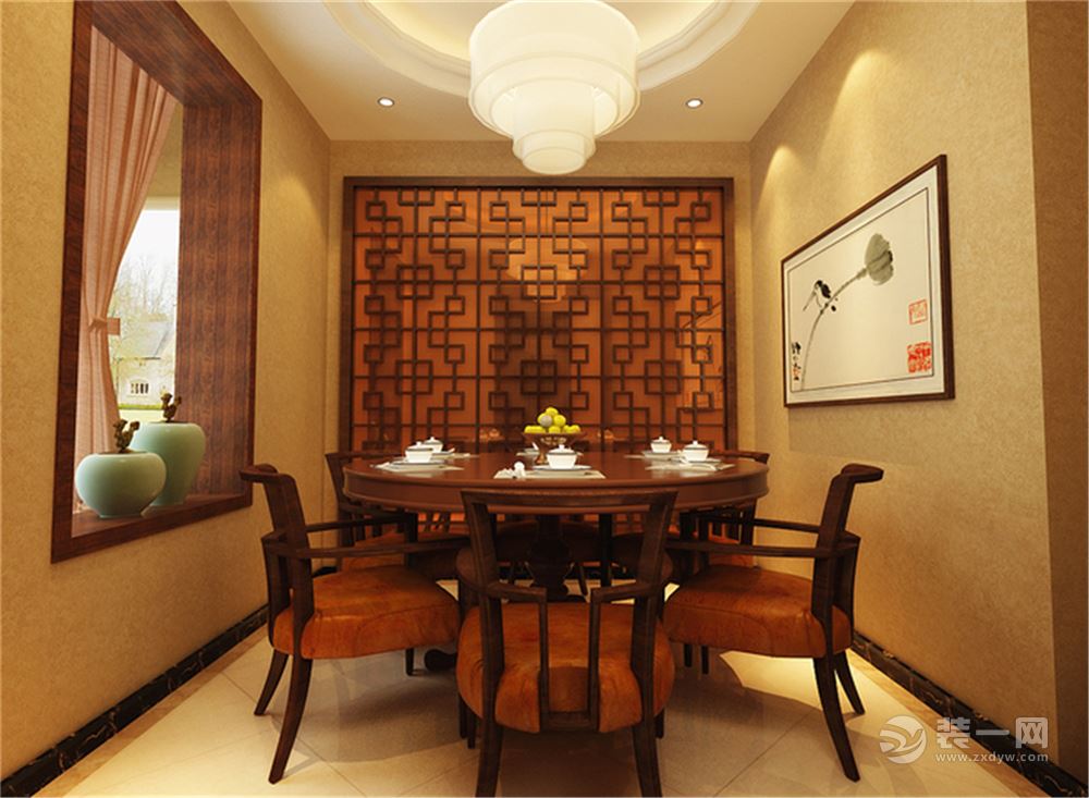 香溪美林230㎡中式风格装修效果图 -餐厅