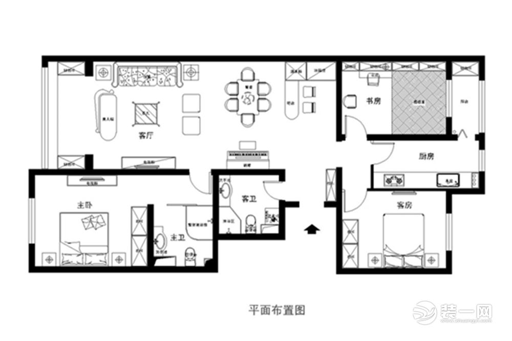 愛(ài)情海120㎡  新古典 — 戶型圖