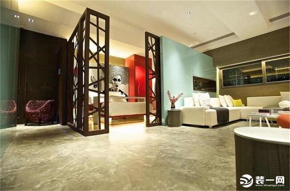 重庆居之家 单身公寓 95㎡ 现代 — 客厅