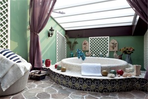 复式地中海风格装修效果图 -浴室