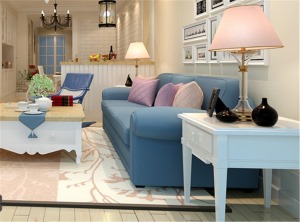 90㎡温馨地中海风格装修效果图 -客厅沙发
