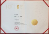 深圳市室内设计师协会十周年“十年推荐品牌”证书