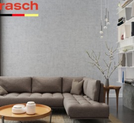 Rasch/朗饰 现代简约无纺墙纸纯色小清新客厅卧室背景墙壁纸