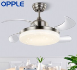 OPPLE隐形扇风扇吊灯客厅餐厅卧室家用简约现代电扇灯具风扇灯 玉风S 调光调色送遥控