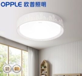 欧普照明（OPPLE） LED圆形温馨卧室房间餐厅吸顶灯具 大气现代浪漫简约 双色分控 城市之光