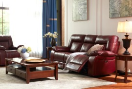 顾家家居（KUKA） 美式真皮功能沙发头层牛皮客厅组合家具KG.026