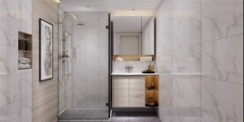 优丽唯品定制家居 不锈钢浴室柜定制 现代简约风格 防潮湿 零甲醛
