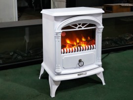 仿真电壁炉 独立式壁炉 白色壁炉 壁炉取暖器 移动壁炉 长x高x厚=41x56x24cm
