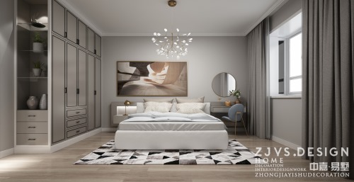 100平米两居室北欧风格效果图案例