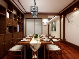 传统中式风格餐厅背景设计