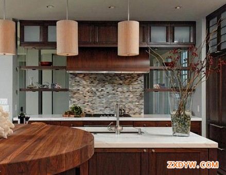 日式木质风格厨房装修效果图
