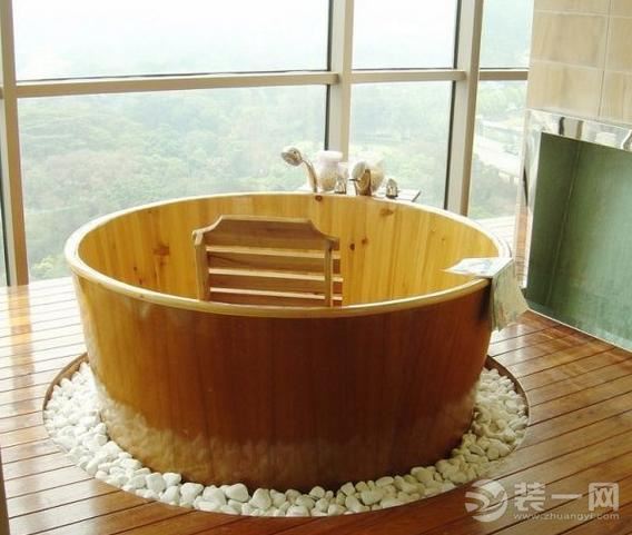 圆形木桶浴缸