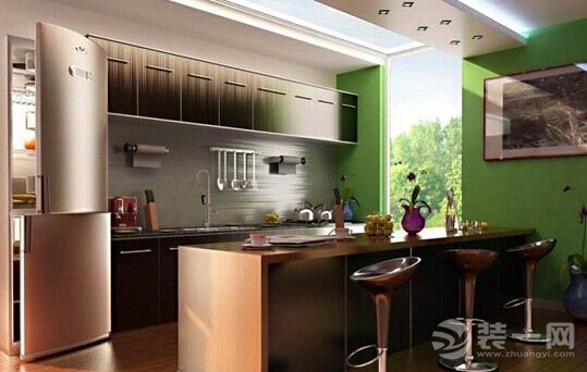现代风格开放式厨房装修设计效果图
