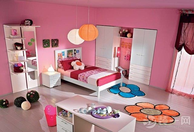 粉色系儿童房装修设计效果图