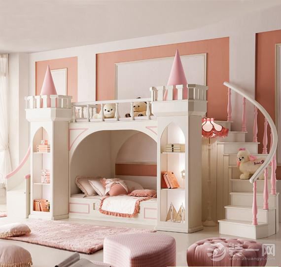 粉色系儿童房装修设计效果图