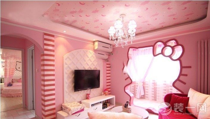 粉色系客厅设计