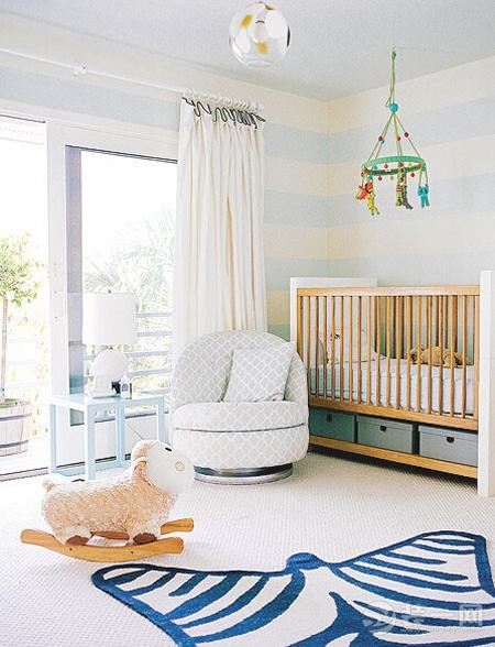 通透型清凉婴儿房装饰效果图