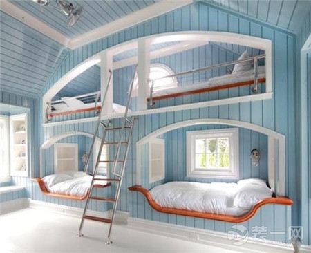 蓝色卧室装修设计效果图