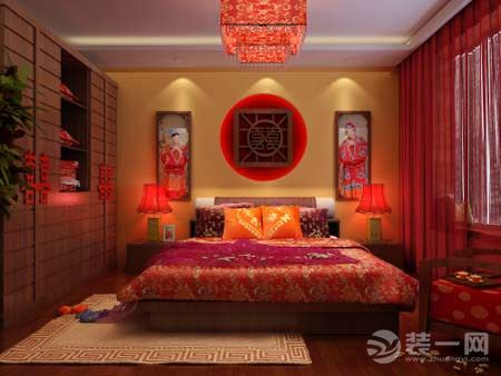 新中式风格婚房装修效果图