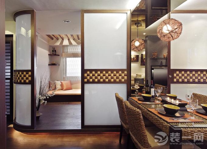 三居室东南亚风格装修设计效果图