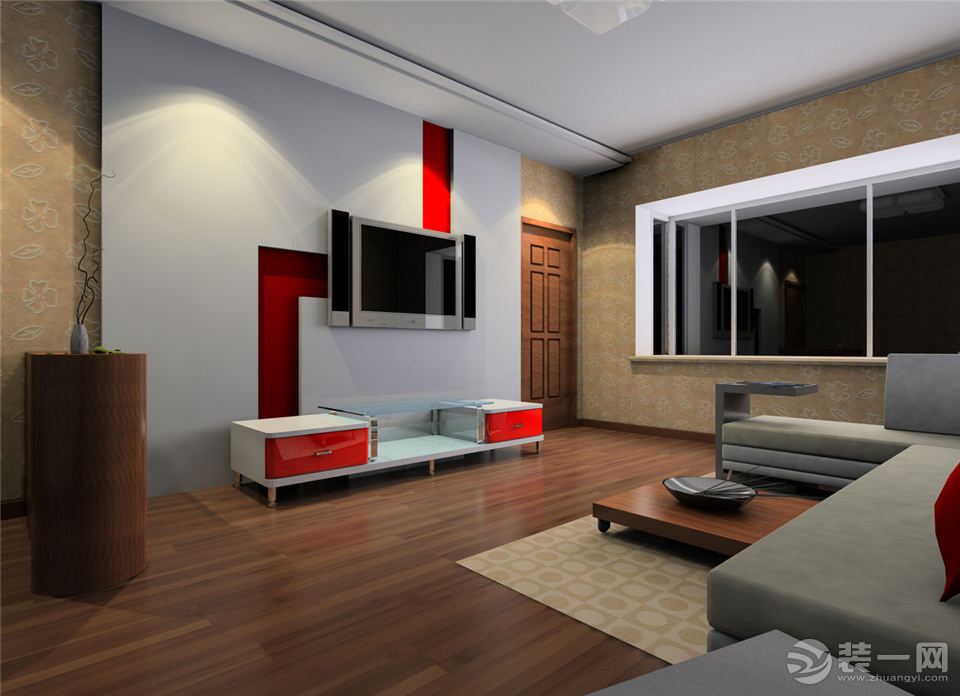 小户型客厅装修设计 电视柜选购之考虑高度