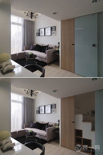 石家庄装修网推荐：40平超小户型现代简约复式美家 卧室设计