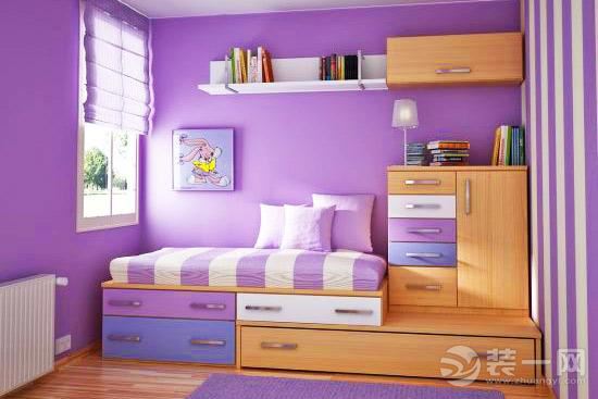 紫色卧室装饰装修设计效果图