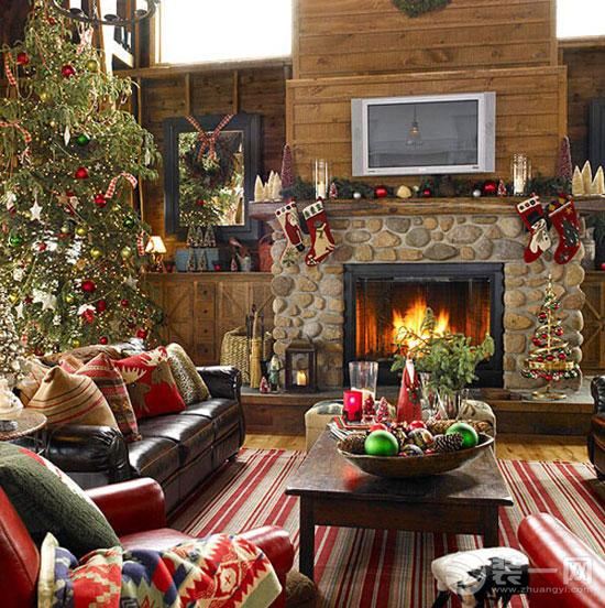 圣诞节客厅装饰布置效果图
