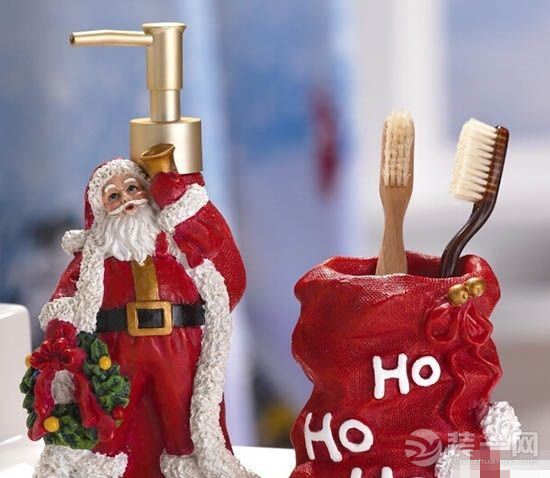 圣诞节卫浴间装饰布置方案
