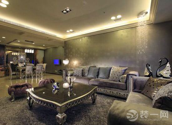 欧式风格客厅沙发背景墙装修设计效果图