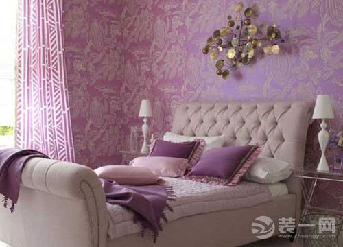 粉紫色卧室装修设计效果图