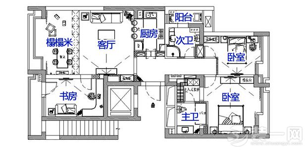 深圳装修推荐143平黑色复古大三居