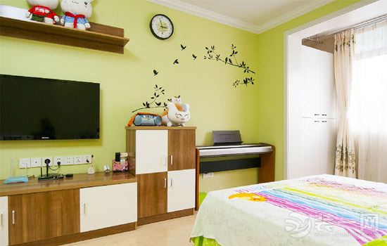 抹茶绿风格小户型一居室装修设计效果图