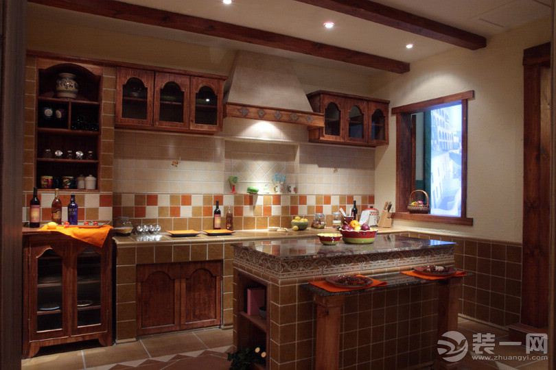 厨房砖砌橱柜安装效果欣赏