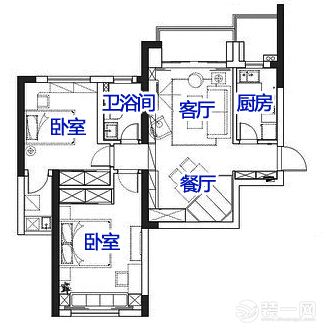 广州装修公司 广州装修 89平混搭二居三口之家装修案例